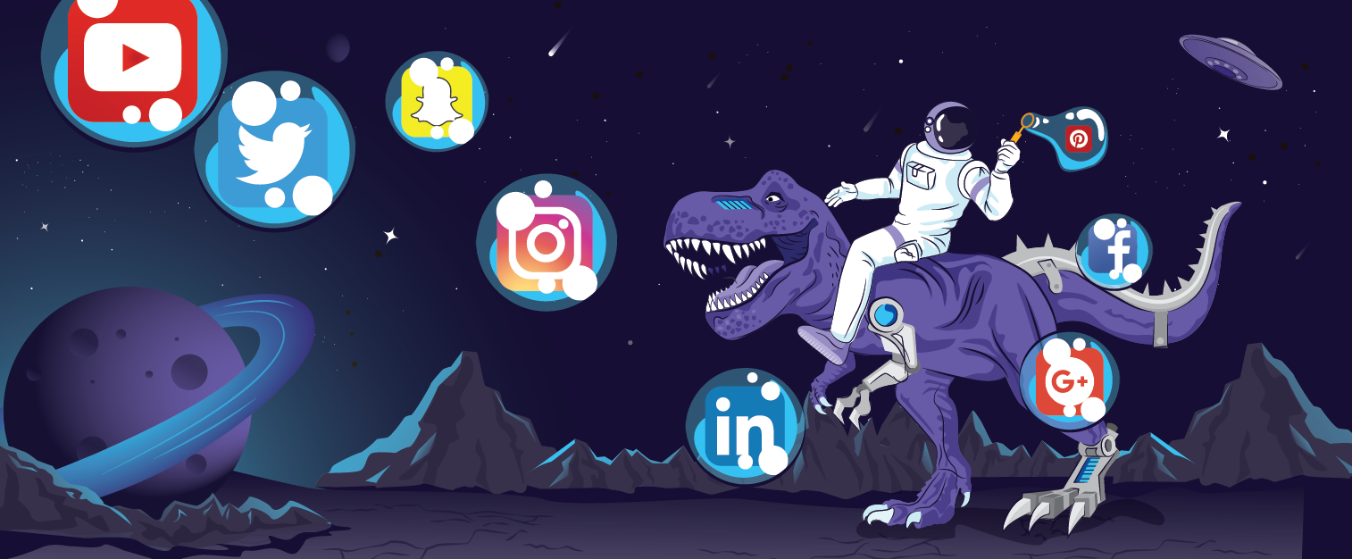 illustration of a blog post: Digital Marketing Trends in 2023: Social Media